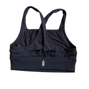 FREE PEOPLE IN YOUR CORNER SPORTS BRA BLACK NWOT